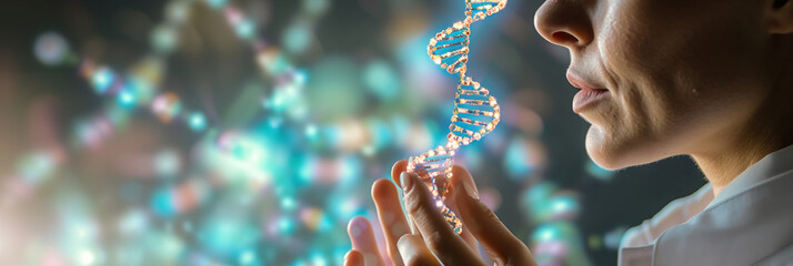 Animated visualization of DNA in molecular biology, analyze genomic data.