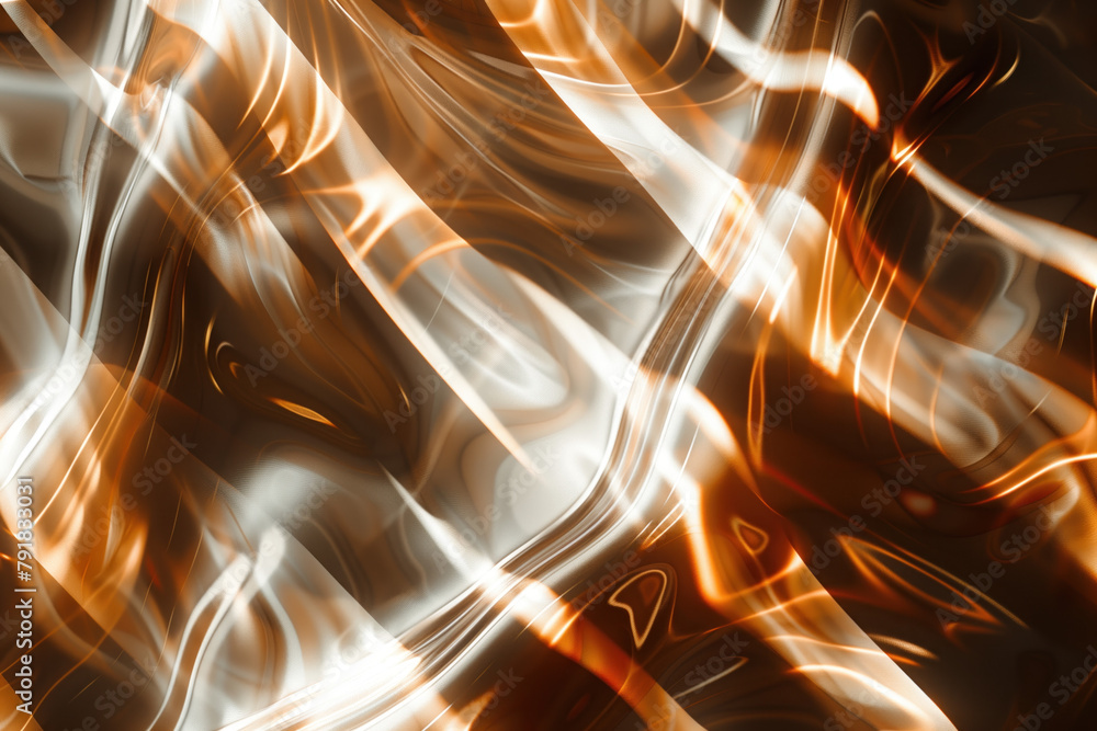 Poster Abstract background with reflections and caustics. Hi-tech. Futuristic background image. Created with Generative AI technology.