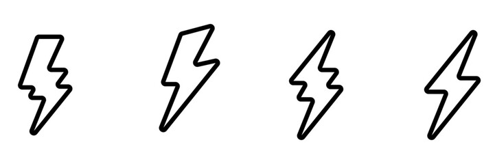 Thunderbolt and Energy Flash Iconic Vector Logo