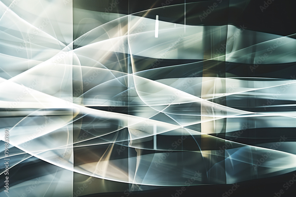 Poster abstract background with reflections and caustics. hi-tech. futuristic background image. created wit