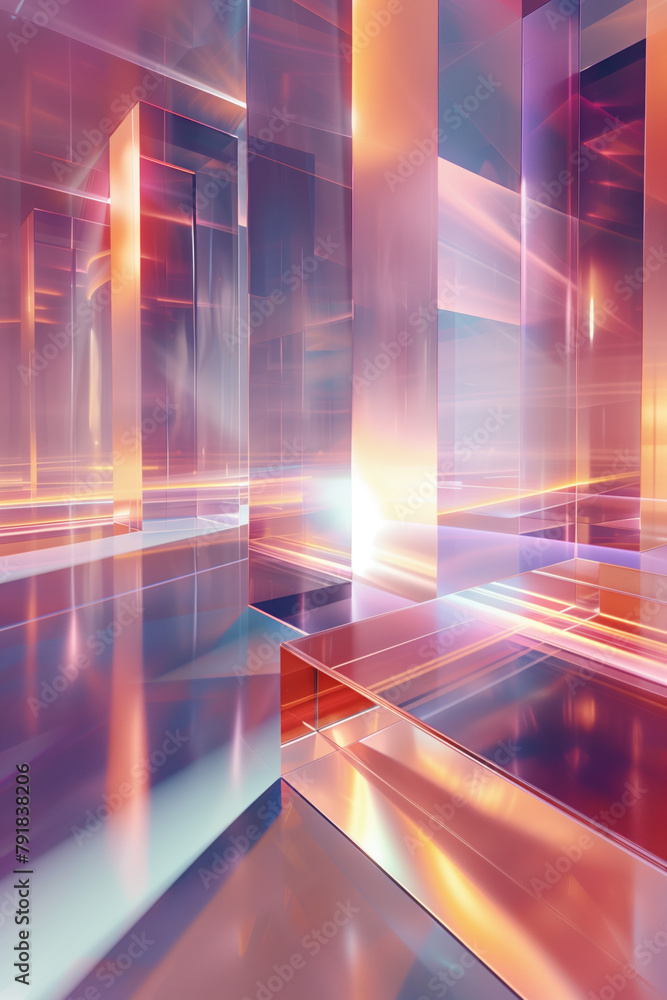Poster abstract background with reflections and caustics. hi-tech. futuristic background image. created wit