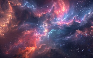 Galactic Nebula backdrop - obrazy, fototapety, plakaty