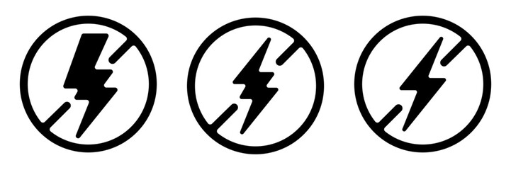 antistatic Energy and Power Flash with Bolt Vector Icon Design