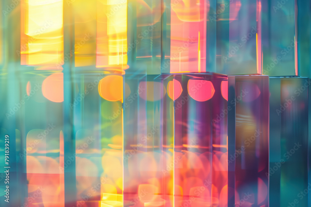 Poster abstract background with reflections and caustics. hi-tech. futuristic background image. created wit