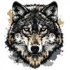 Stylish Wolf Design for Apparel and Merchandise