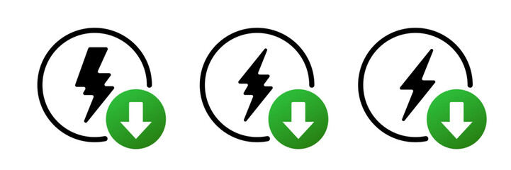Flash Power Thunderbolt and Bolt Vector Logo - obrazy, fototapety, plakaty