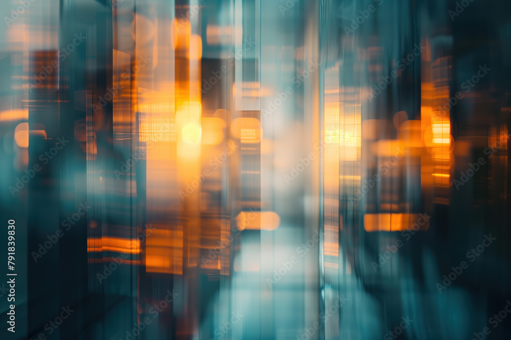 Poster Abstract background with reflections and caustics. Hi-tech. Futuristic background image. Created with Generative AI technology.