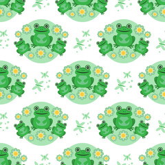 frogs seamless pattern-06