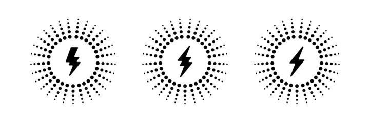 Battery charge Electric Energy and Power Bolt Vector Logo Template