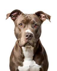 American Pit Bull Terrier isolated on transparent background, AI Generative