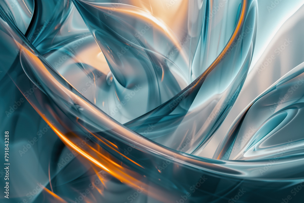 Poster abstract background with reflections and caustics. hi-tech. futuristic background image. created wit