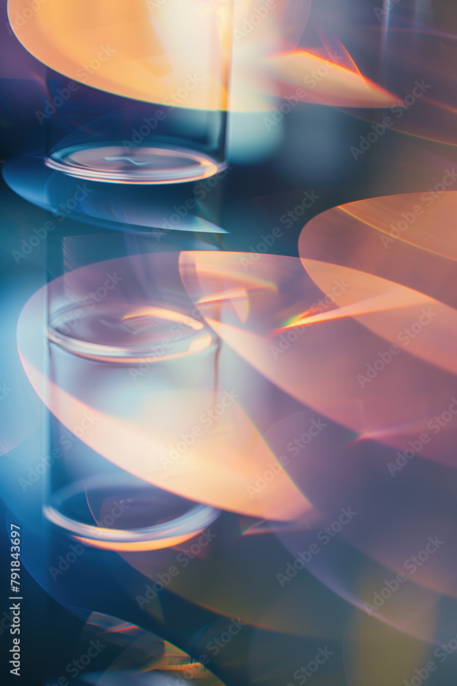 Poster abstract background with reflections and caustics. hi-tech. futuristic background image. created wit