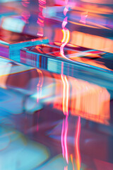 Obraz premium Abstract background with reflections and caustics. Hi-tech. Futuristic background image. Created with Generative AI technology.