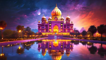 Türaufkleber colorful hindu temple © amol