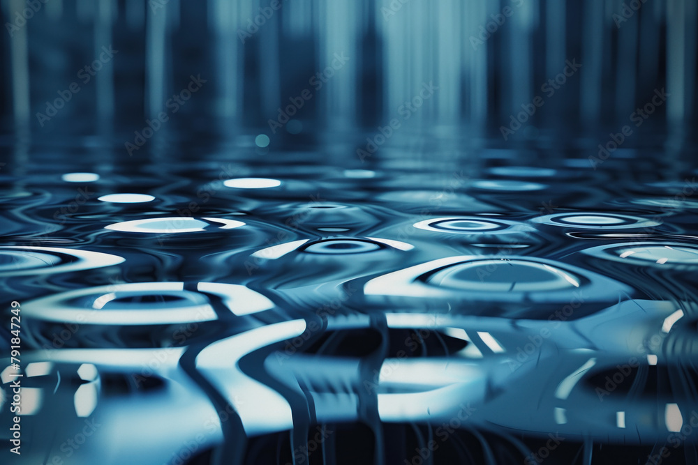 Poster abstract background with reflections and caustics. hi-tech. futuristic background image. created wit