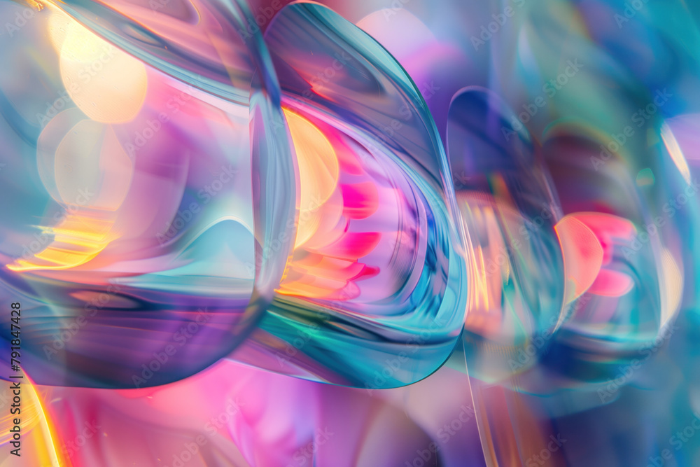 Poster abstract background with reflections and caustics. hi-tech. futuristic background image. created wit