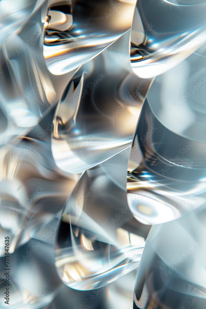 Poster Abstract background with reflections and caustics. Hi-tech. Futuristic background image. Created with Generative AI technology.