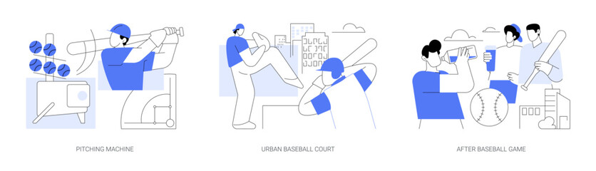 Baseball isolated cartoon vector illustrations se