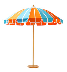 Beach umbrella, transparent background