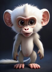  cute white baby monkey 