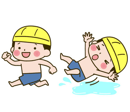 プールを走らないで