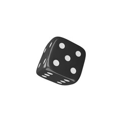 3D dice icon for casino games and concepts on a white background