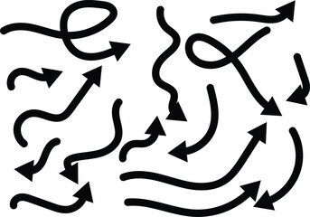 Elegant arrows set for business plan, presentation and education. Sign, Symbol, Hand drawn arrow collection.eps10