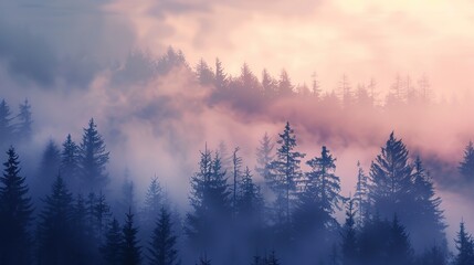 Misty morning background