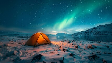 Winter Wonderland Camping, generative ai