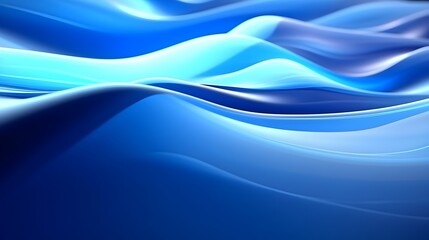 Fototapeta premium Dive into a mesmerizing display of blue abstract lines swooshing and flowing smoothly, creating a wave-like border background that evokes a sense of fluid motion, all captured in stunning HD detail