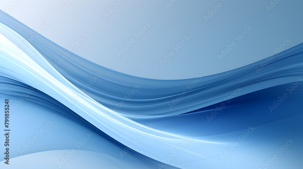 Poster immerse yourself in the graceful movement of blue abstract lines as they form a swooshing wave patte