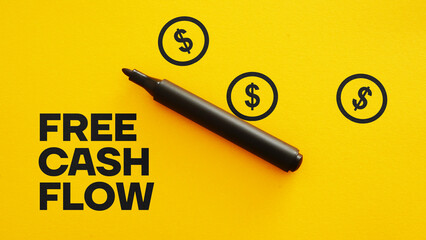 Free cash flow FCF is shown using the text