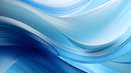 Fototapeta premium Witness the elegant flow of blue abstract lines swooshing and undulating like a smooth wave, composing a captivating background that embodies a sense of fluidity and motion
