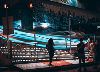 amusement park at night 
