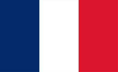 French flag, vector illustration. The national flag of France