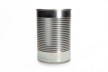 Closeup of a metal tin can