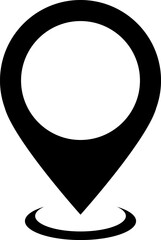 Location Pin icon on transparent. Map Pointer icon. Location Pins Sign. Pointer Navigation Symbol. Flag Mark, Place Location Pictogram. Thumbtack Sign. GPS Tag. Marker Point on Map. Vector.