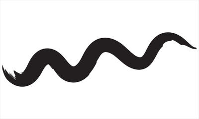 Decorative brush shape. Brush lines .Vector black paint brush spot, highlighter lines or felt-tip pen marker. Ink smudge abstract shape stains and smear  with texture. vector illustration. EPS 10/AI