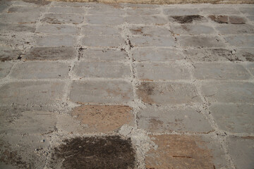 Texture of old textured concrete wall. Gray concrete texture