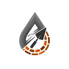 Plastering logo, unique plastering logo