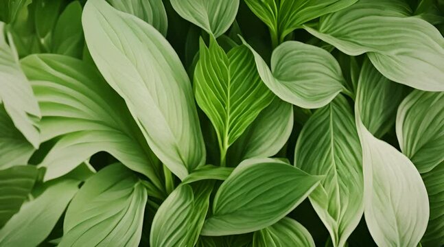leaves of Spathiphyllum cannifolium abstract dark green texture nature background o.mp4, leaves of Spathiphyllum cannifolium abstract dark green texture nature background