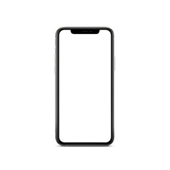 iPhone cellphone Mobile phone Mockup on white background blank