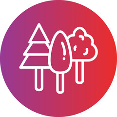 Forest vector icon style