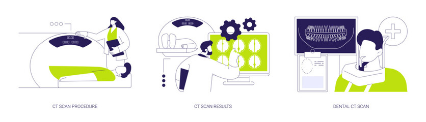 Diagnostic radiology abstract concept vector illustrations.