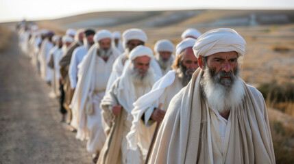 Moses Leading Israelites to Freedom, Pesach celebration, Jewish Holiday, Passover sharing and celebrating 