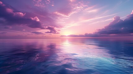 calmness of the evening with a serene sky painted in shades of purple and blue, captured in full ultra HD high resolution.