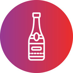 Champagne bottle Icon style