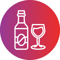 Wine bottle Icon style