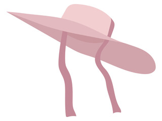 beach summer pink sun hat with ribbon