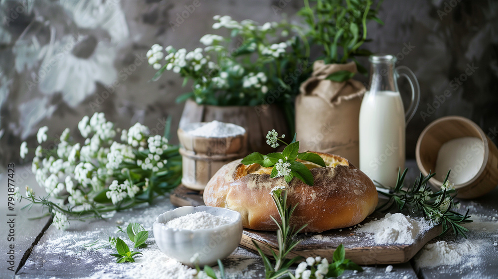 Sticker bread with herbs